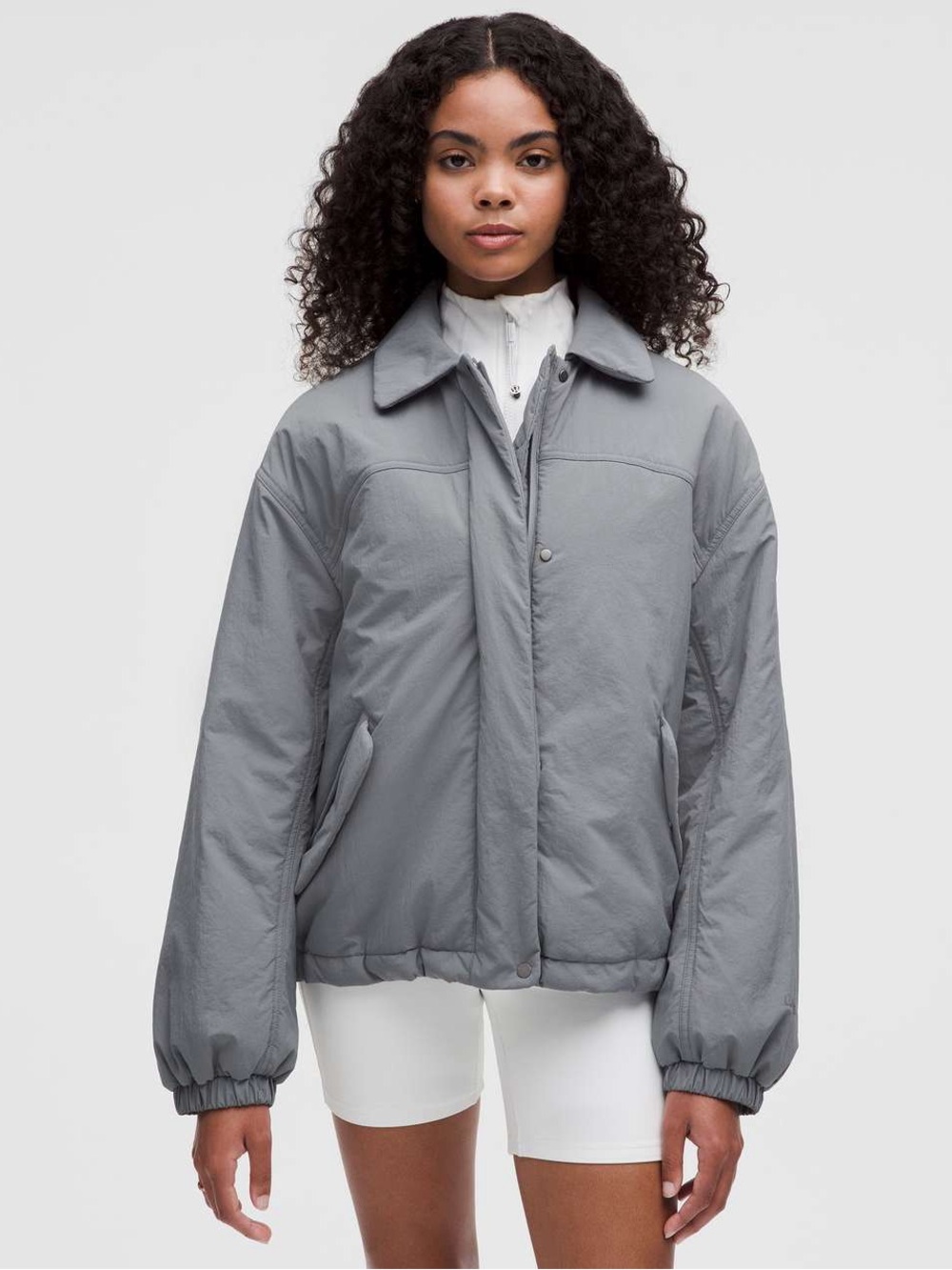 Lululemon Insulated Oversized Collared Jacket in Solar Grey
